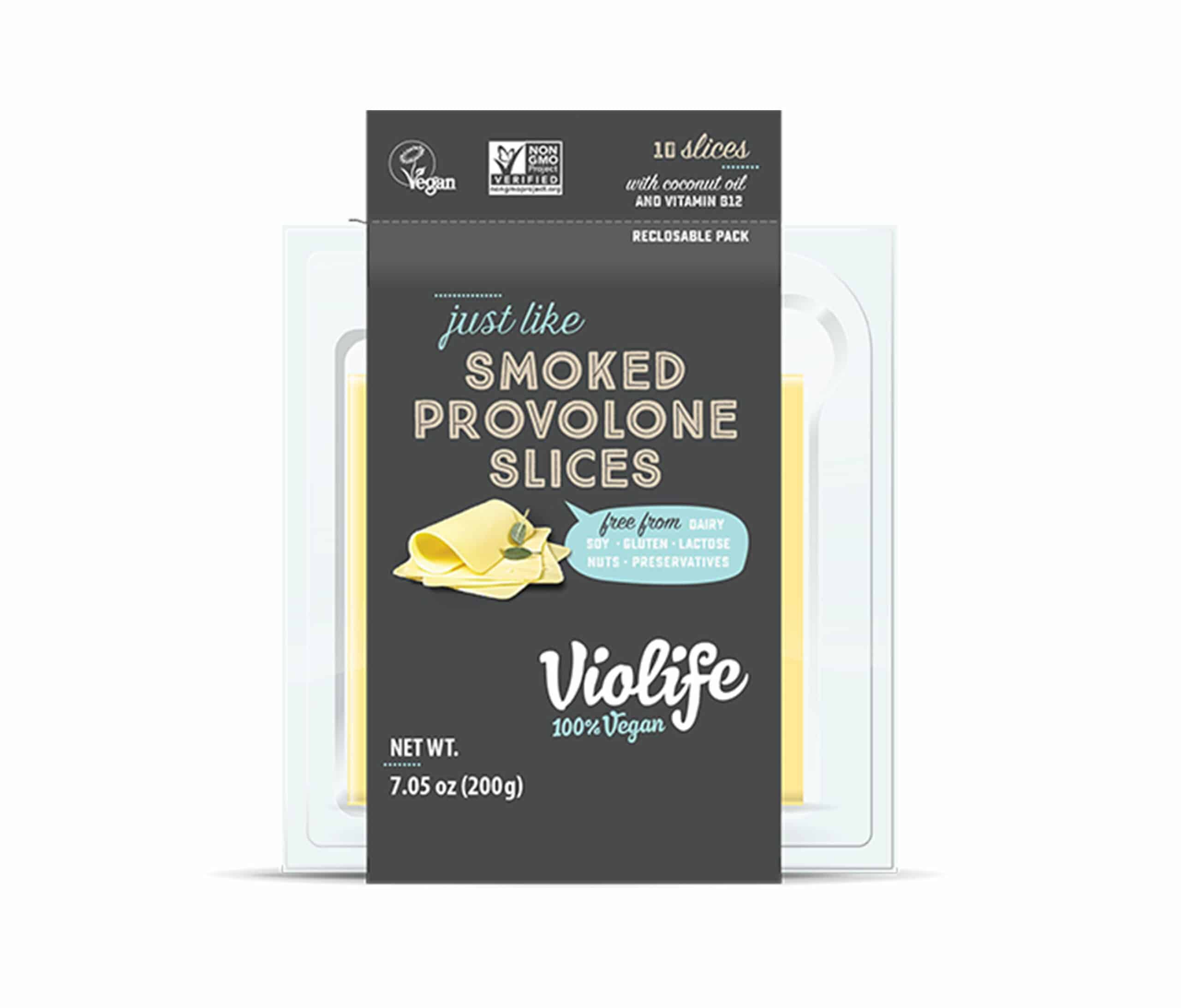 Vegan Smoked Provolone Cheese Slices by Violife GTFO It