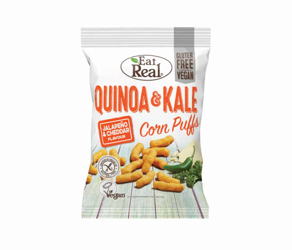 quinoa and kale corn puff bag