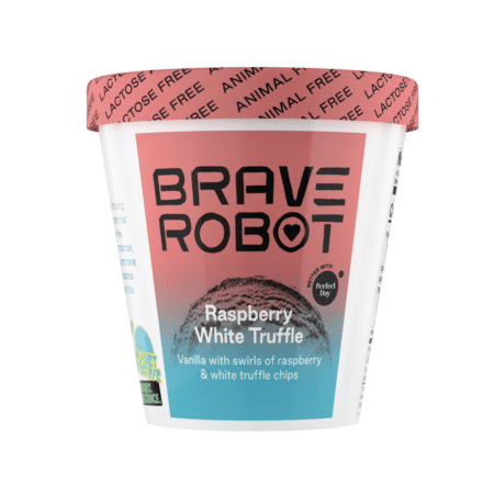 Raspberry White Truffle Ice Cream by Brave Robot