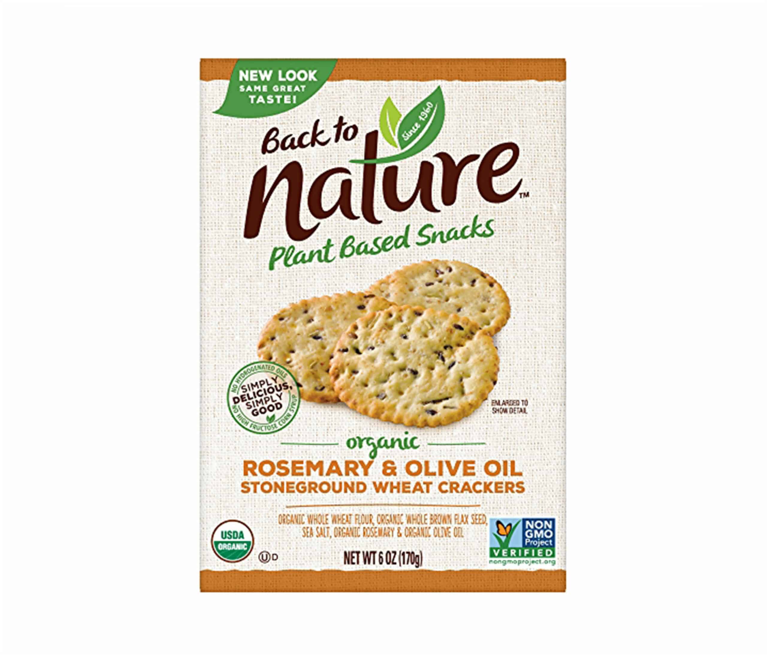 Organic Rosemary Olive Oil Wheat Crackers By Back To Nature Gtfo It S Vegan