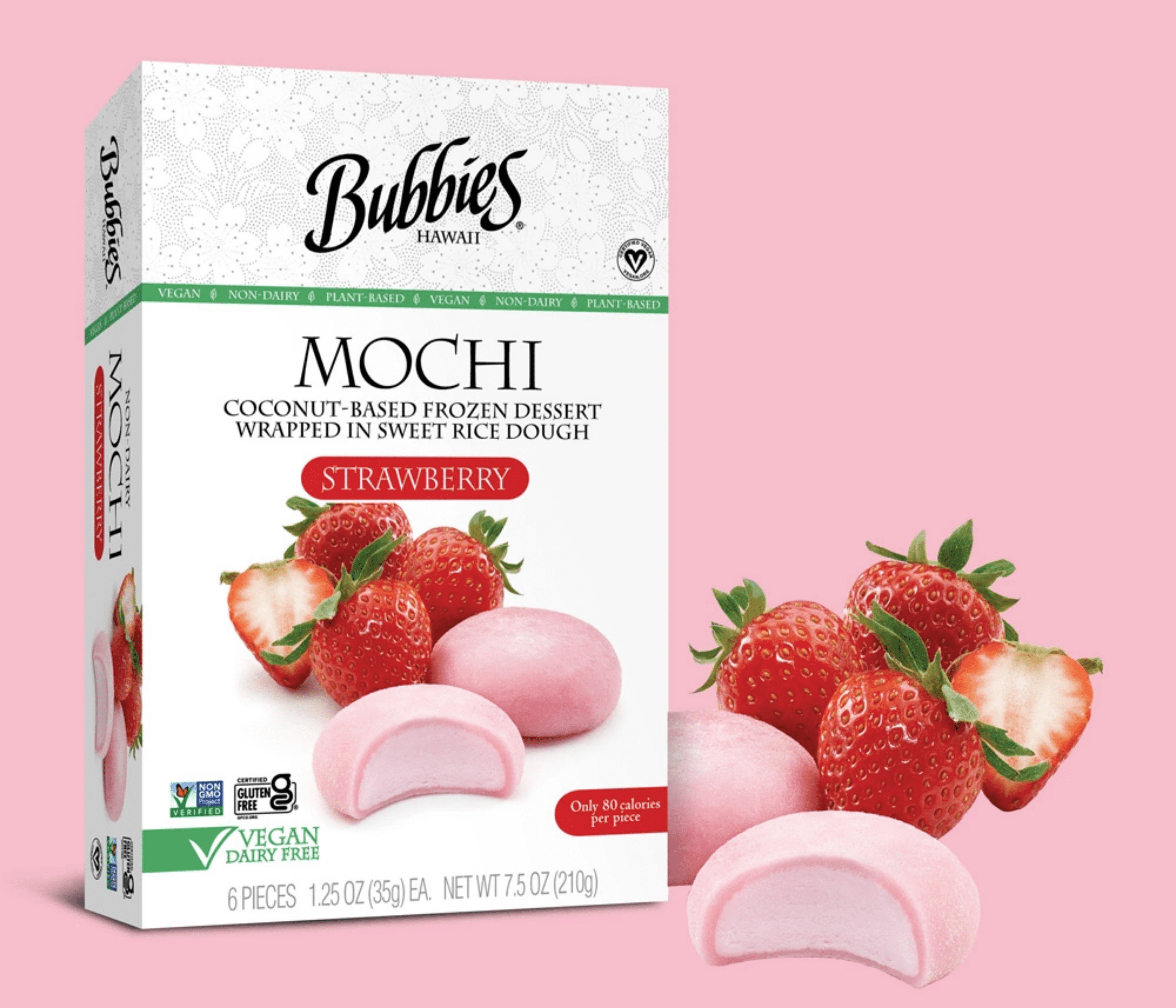 Strawberry Mochi Ice Cream By Bubbies Hawaii Gtfo It S Vegan