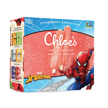 Strawberry Lemon Spider-Man Pops by Chloe's