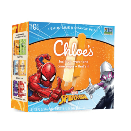 Lemon-Lime & Orange Spider-Man Pops by Chloe's