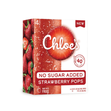 No Sugar Added Strawberry Pops by Chloe's