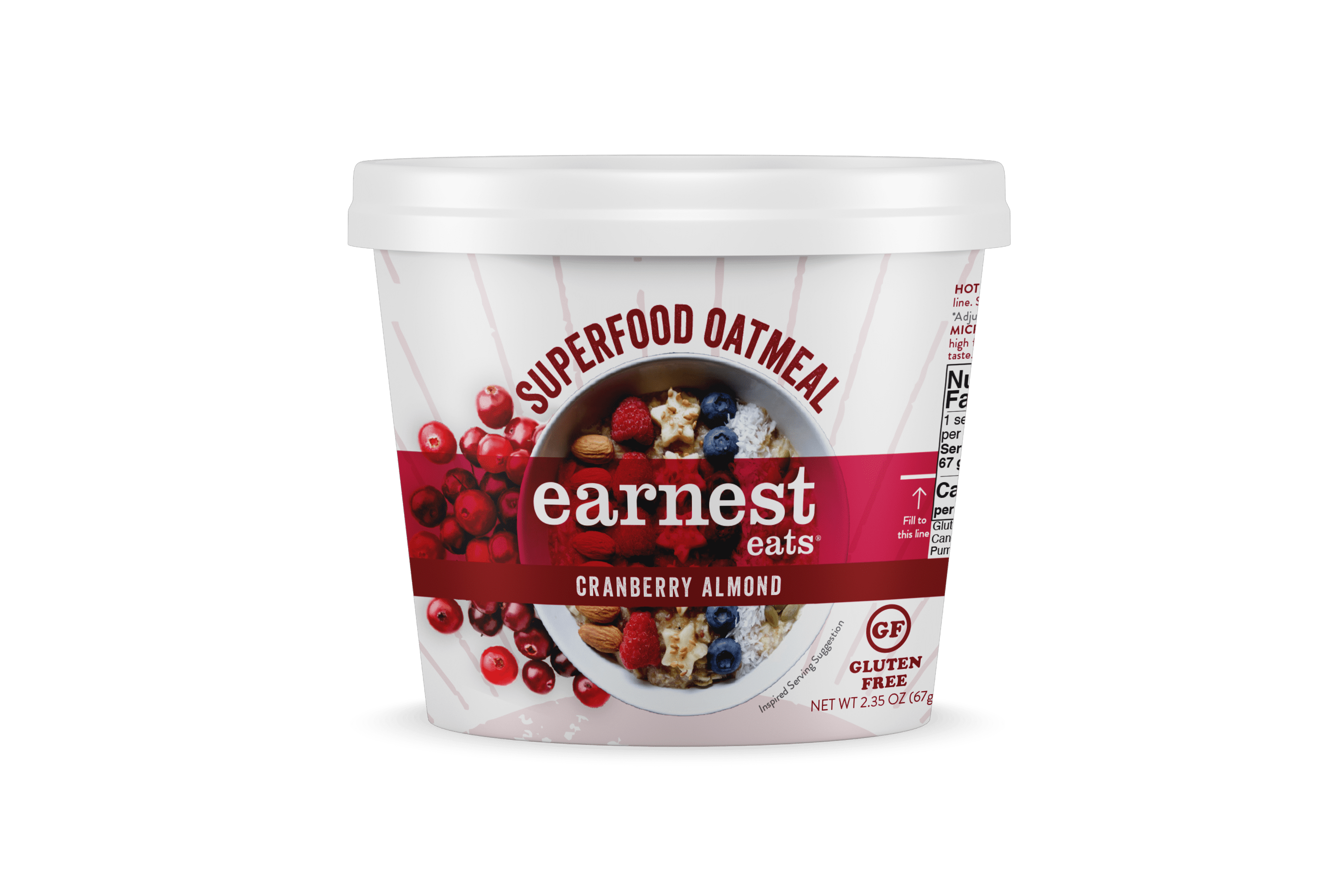 Superfood Oatmeal Cup Cranberry Flax (12pk) by Earnest Eats - GTFO