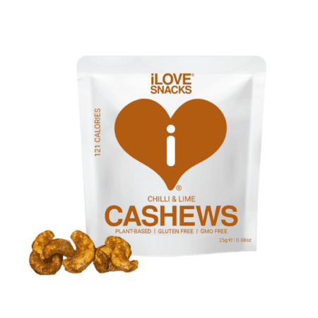 Toasted Cashews Coated With Chili & Lime by iLOVE Snacks