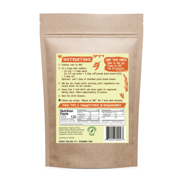 Spicy Jalapeno Ch-Easy Bread Dry Mix back pouch