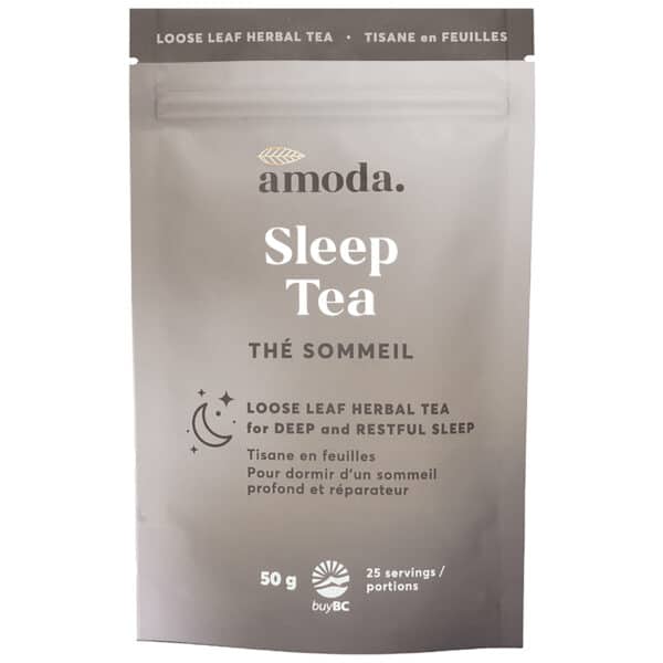 Front of Amoda Sleep tea pouch